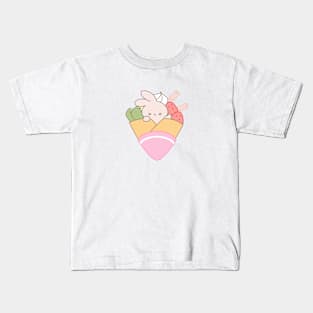 Adorable Bunny Says Hi from Inside this Sweet Delight! Kids T-Shirt